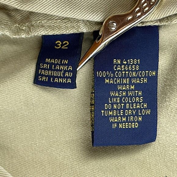 Polo Ralph Lauren Shorts Mens 32 Khaki Classic Fit Cotton Preppy Chinos Ivy - Picture 11 of 12